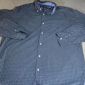 Chaps Men's 2XL Blue Plaid Button-Up Shirt Size 2XL